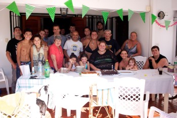 Quite a few of my cousins and their families gathered around the birthday girl. I don't believe this is all of them, and that I'll be meeting quite a few more at Easter.