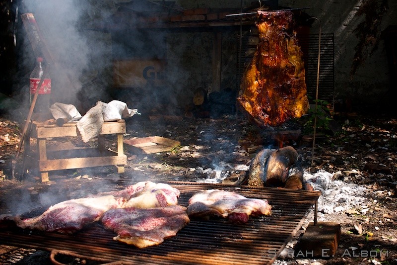 Traditional asado. Photo copyright ©Sarah Albom 2016