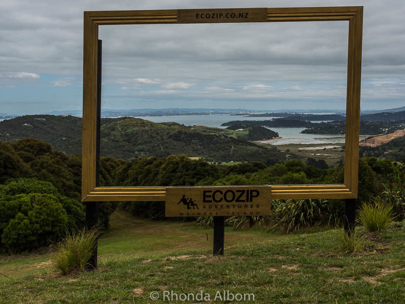 The view from Eco Zip on Waiheke Island Auckland New Zealand