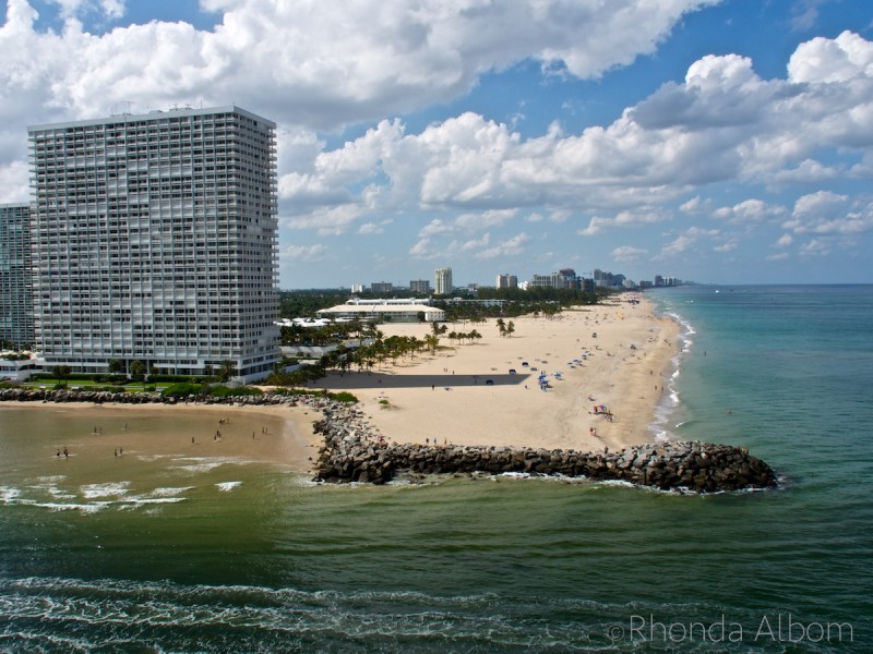 Fort Lauderdale Florida USA as we set sail on the Island Princess
