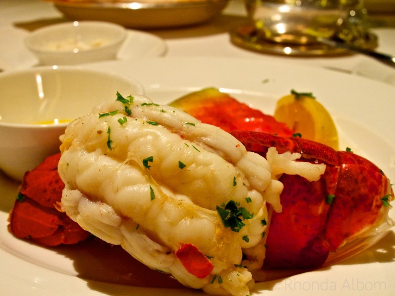 Lobster dinner on the Island Princess