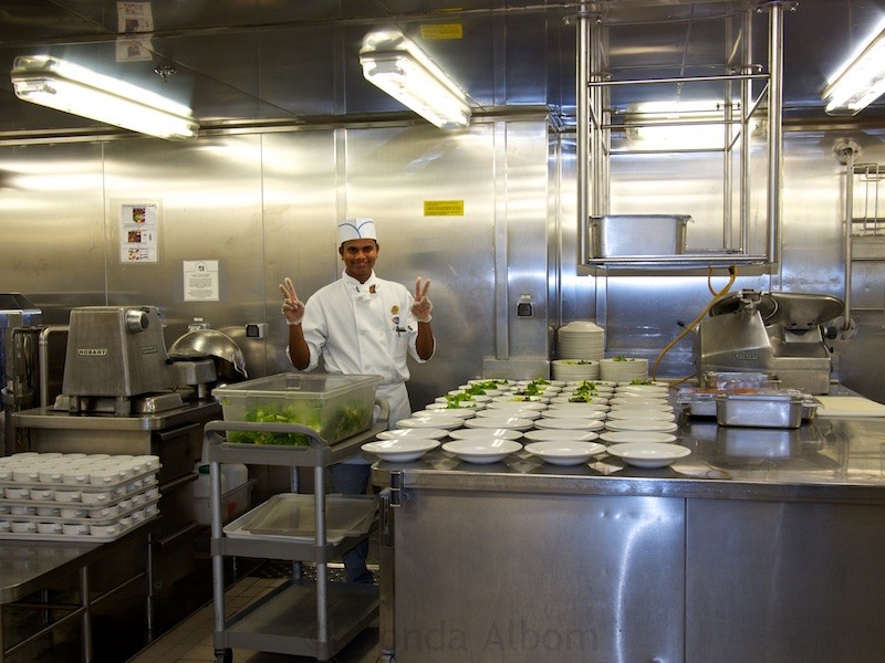 Galley tour onboard the Island Princess cruise ship