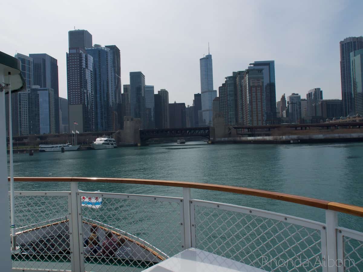 Chicago skyline as seen from a river tour