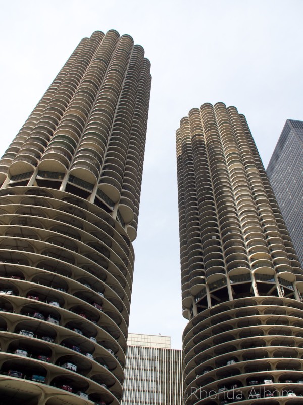 Marina City as seen from the Chicago Architecture Foundation River Cruise aboard Chicago’s First Lady Cruises