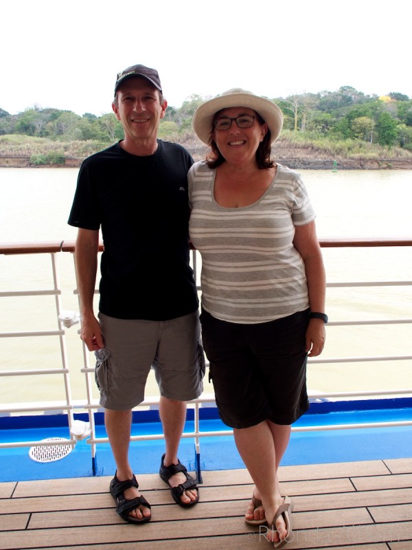 Rhonda and Jeff Albom in the Panama Canal