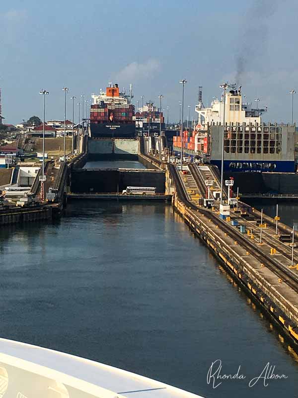 Entering the Pedro Miguel Locks during our Panama Canal cruise