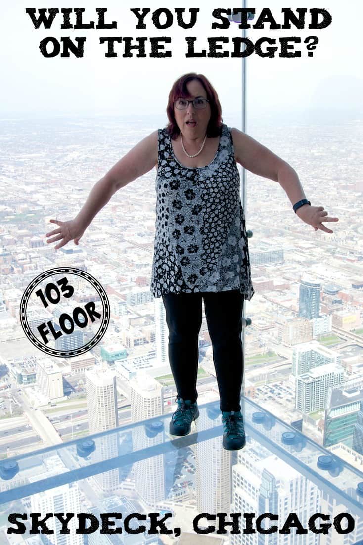I stood on a glass ledge 103 floors above the ground. Would you? This is one of the several photos of our views from Skydeck Chicago. Travel in the USA