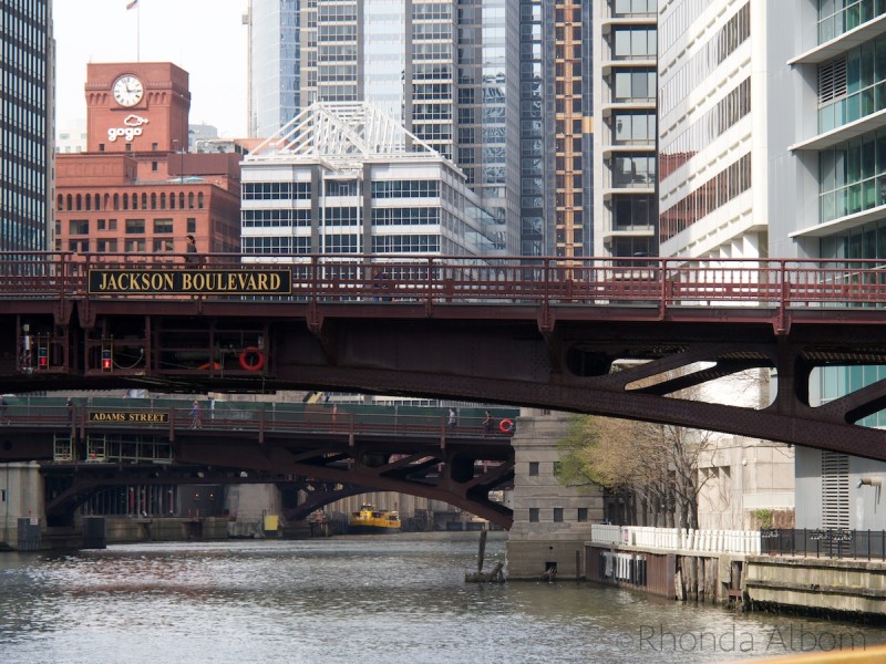 Bridges crossing the Chicago River as seen from the Chicago Architecture Foundation River Cruise aboard Chicago’s First Lady Cruises