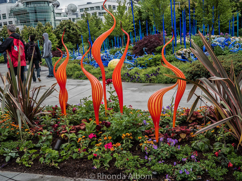 Outdoor Garden at Chihuly Garden and Glass in Seattle Washington