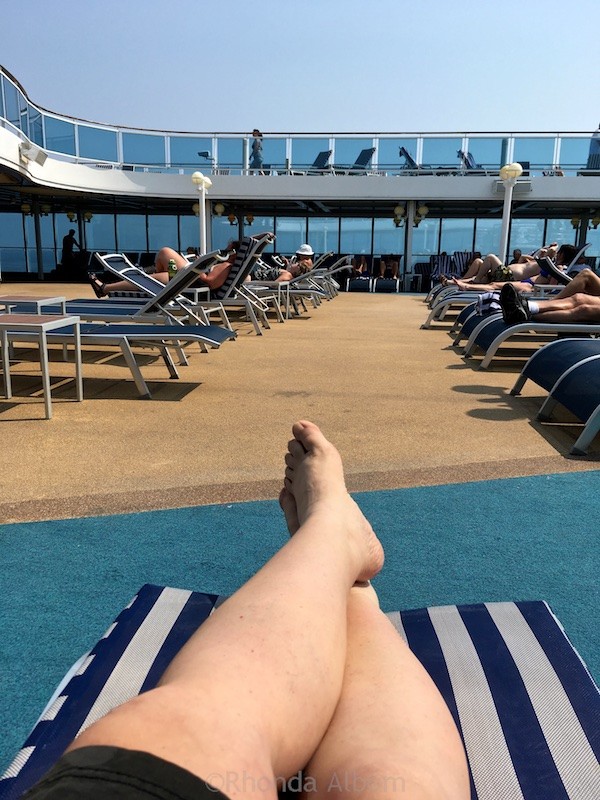 Reflections of an 18-Night Princess Cruise - Is It for You? 8 Relaxing out the outdoor pool on the Island Princess