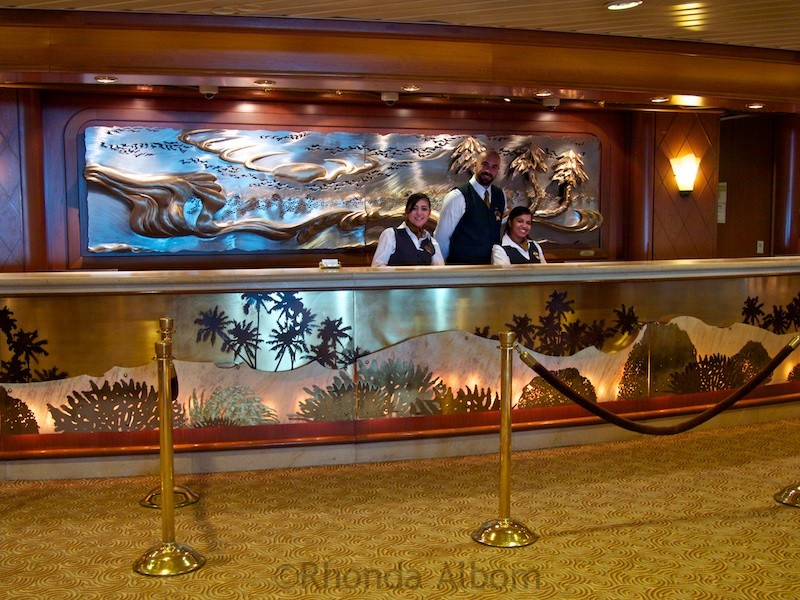 Reflections of an 18-Night Princess Cruise - Is It for You? 5 The reception desk on the Island Princess