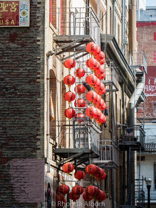 Lanterns are classic San Francisco images in the city's Chinatown