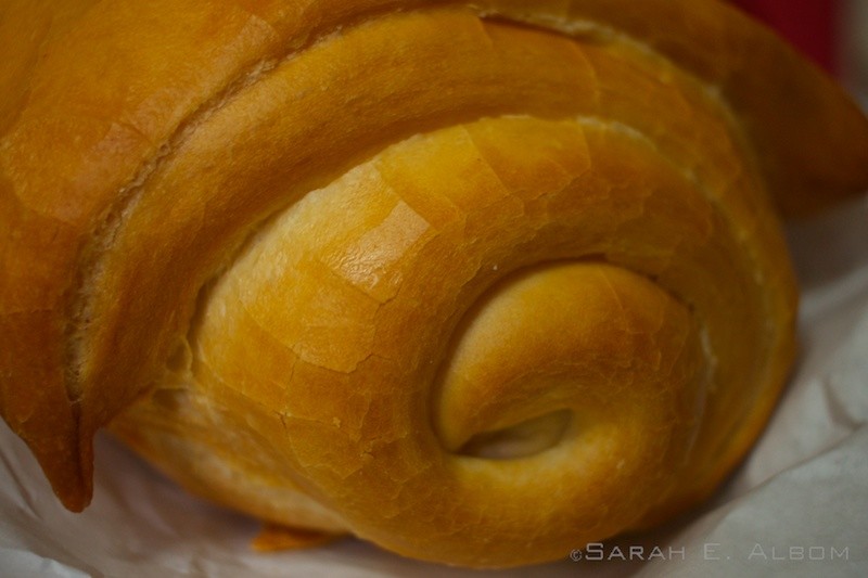 A freshly made roll of bread. Photo copyright ©Sarah Albom 2016