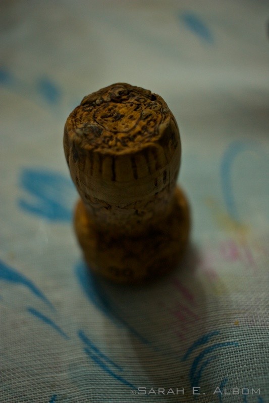a sparking wine cork. Photo copyright ©Sarah Albom 2016