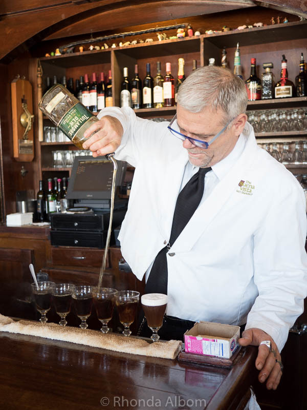 Making an Irish Coffee at Buena Vista Cafe in San Francisco - This is step 4