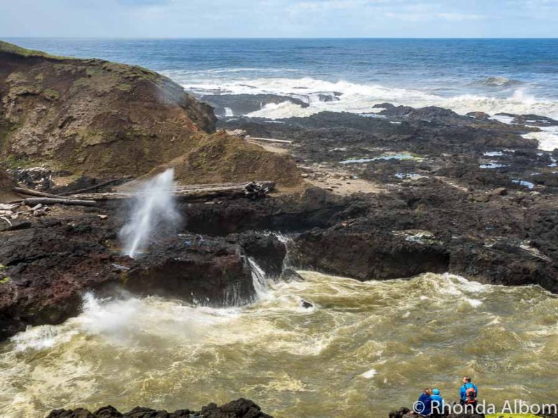 Spouting Horn at Cook's Chasm is one of the best Oregon coast attractions