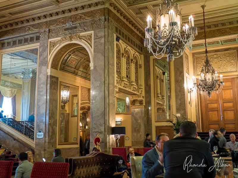 Hidden SF - Prohibition Secrets Remain in this San Francisco Hotel 2 Lobby of the Sir Francis Drake Hotel in San Francisco California