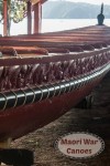 Maori waka taua (war canoe) at Waitangi Treaty Grounds in New Zealand