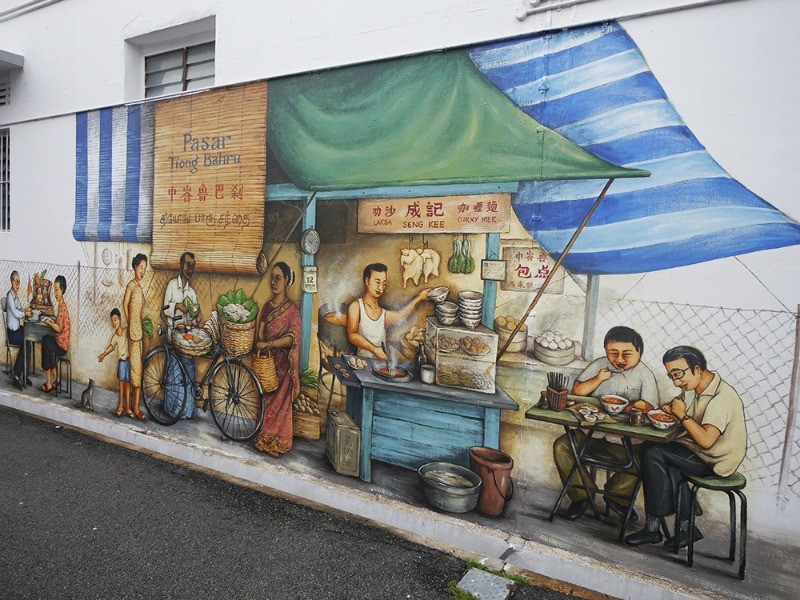 Intriguing Street Art of Asia by Top Travel Bloggers 5 Tiong Bahru, Street art in Singapore