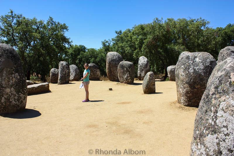 Discover 2 Ancient Megalithic Sites Near Evora Portugal 5 Standing in the center of the Almendres Cromlech, the Evora megaliths in this region of Portugal