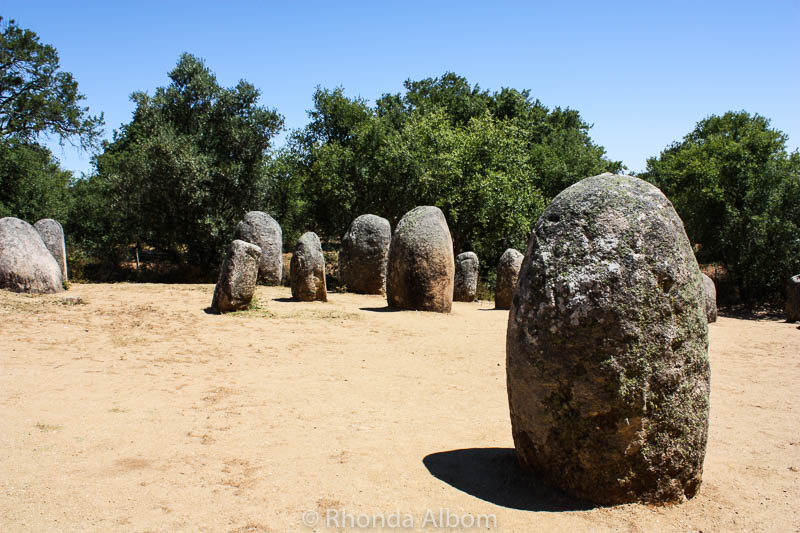 Almendres Cromlech is one of the megalithic sites in Evora Portugal