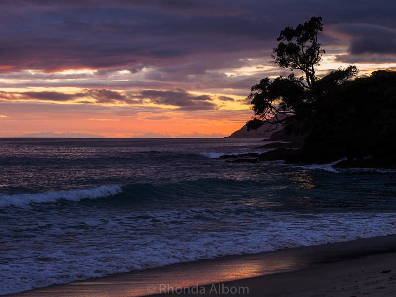 Waipu Caves, Glow Worms and Other Things to Do in Waipu New Zealand 16 Stormy night sunset in Waipu Cove, New Zealand