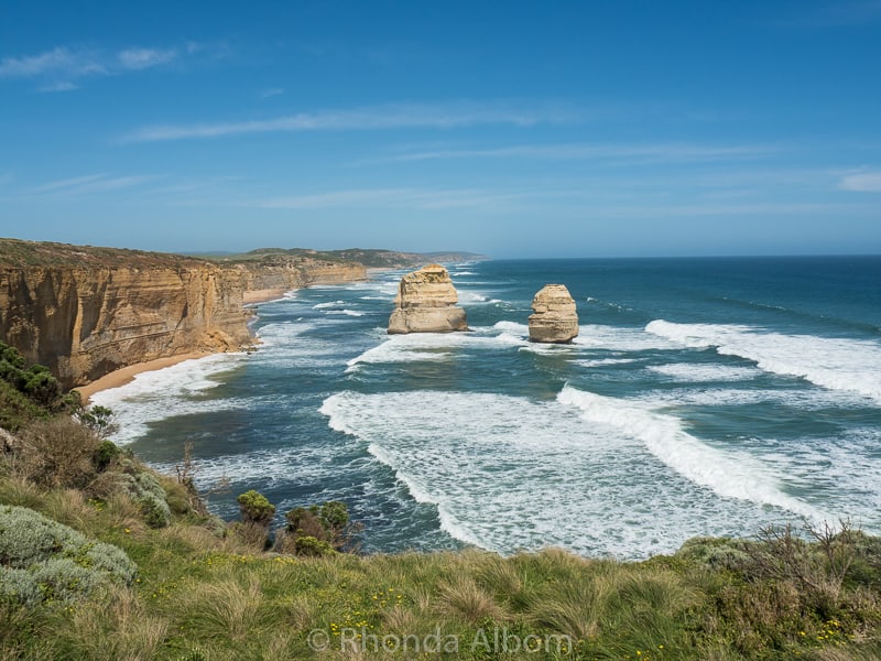 Looking east from Twelve Apostles, the most popular stop along a Great Ocean Road itinerary in Australia