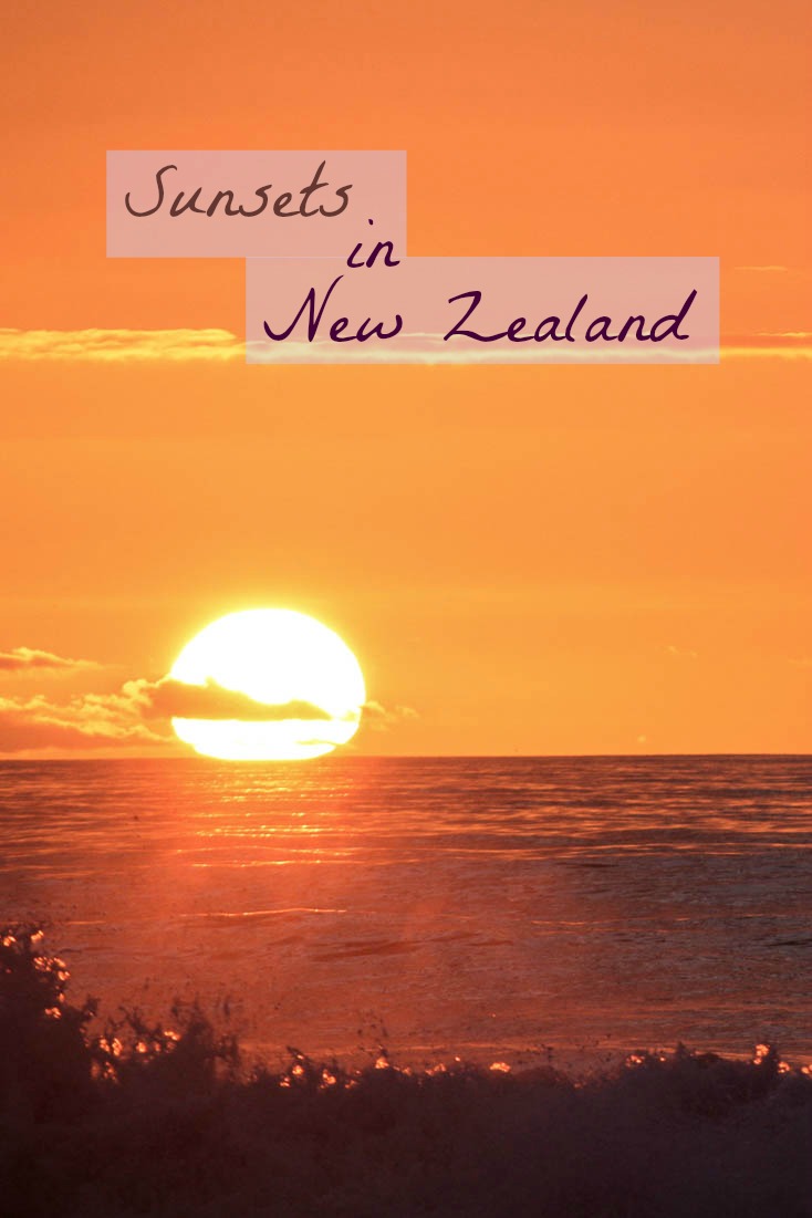 A collection of sunset photos shot in New Zealand