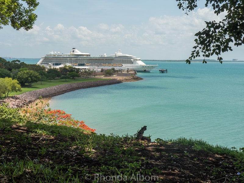Radiance of the Seas as seen from the Bicentennial Park in Darwin Australia
