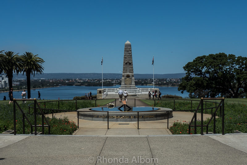 Memorials at Kings Park in Perth Australia