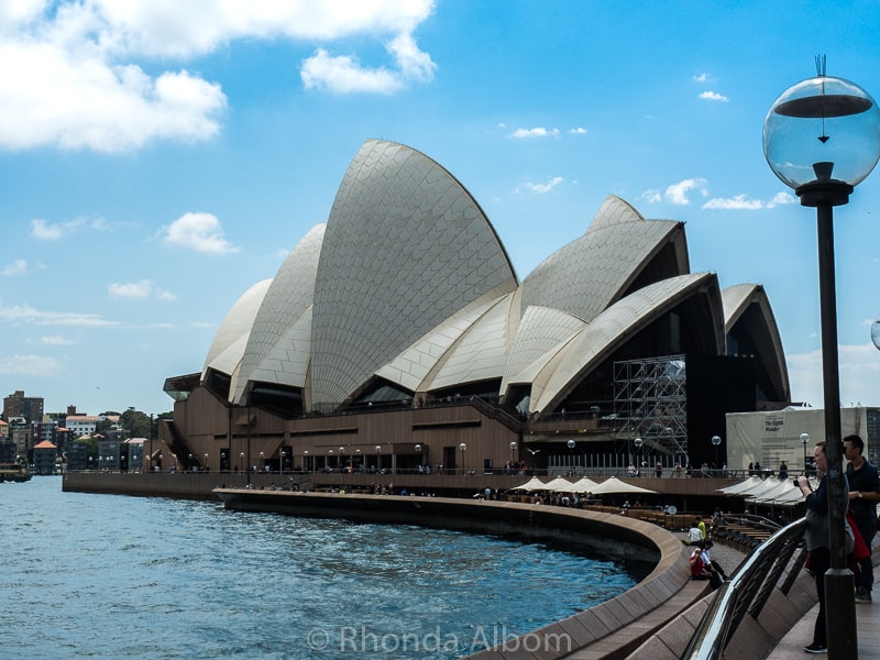 Walking up before going inside the Sydney Opera House