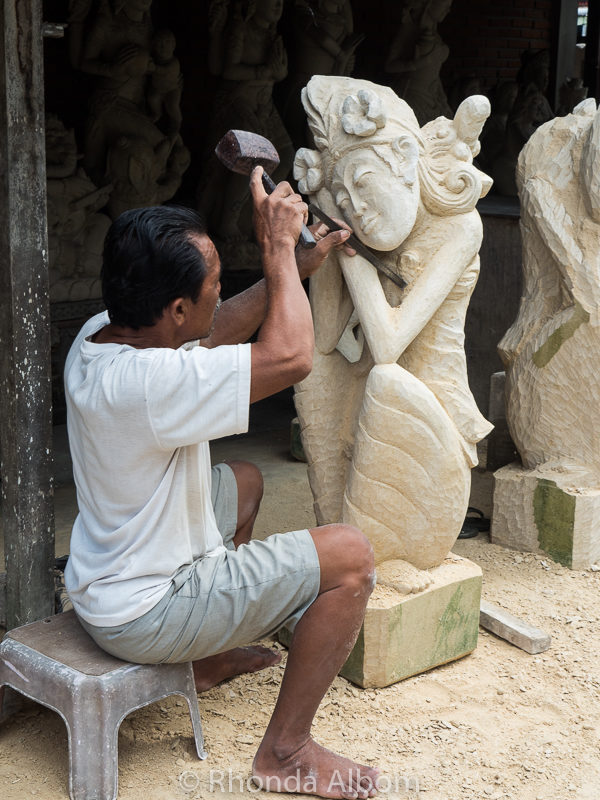 Bali Itinerary: Cruise Port Adventure in Ubud Indonesia 17 Stone carving in the villiage of Batubulan, Bali Indonesia