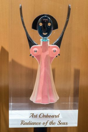 One of many unusual pieces of artwork onboard the Radiance of the Seas