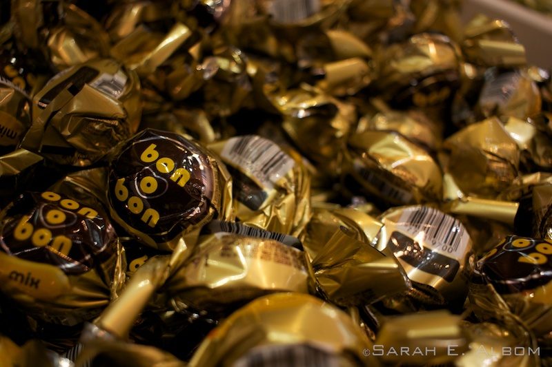 Bon o bons, a round sweet, in a sweet shop in Buenos Aires, Argentina. Photo copyright ©Sarah Albom 2016