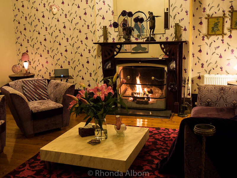Lilac lounge in St Patrick's Luxury Botique Hotel in Korit, Australia