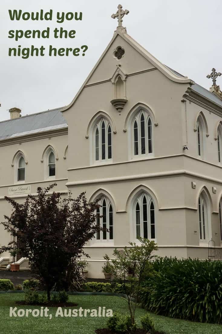 A former convent is now St Patrick's Luxury Boutique Hotel in Korit, Australia