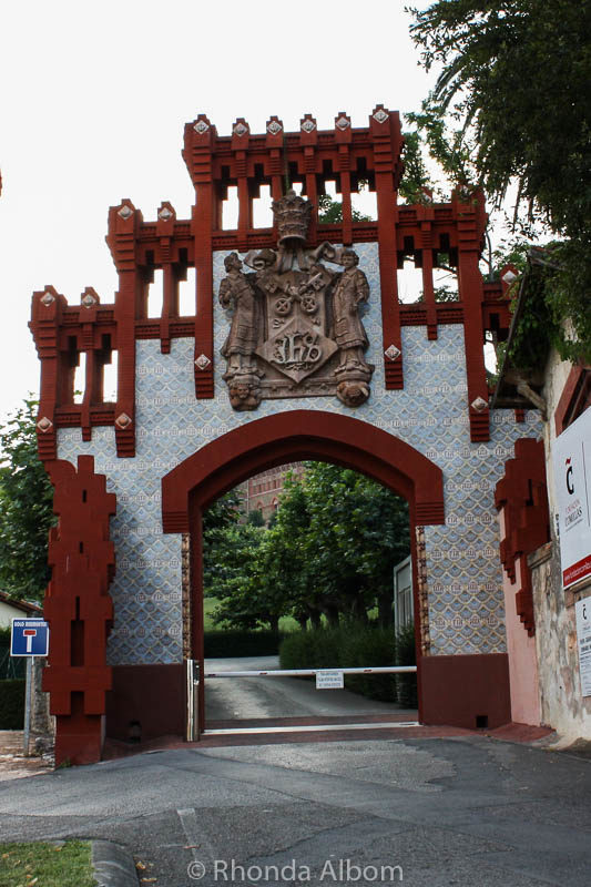 Entracne gate to the Pontificial University in Comillas, Cantabria Spain