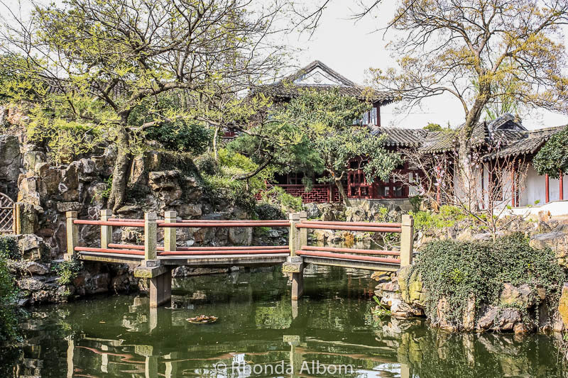 Inside one of the gardens in Suzhou China