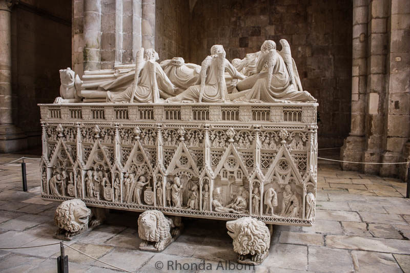 Monastery of Alcobaca Portugal - An Impressive Gothic Masterpiece 8 The intricately carved tomb of King Pedro I of Portugal