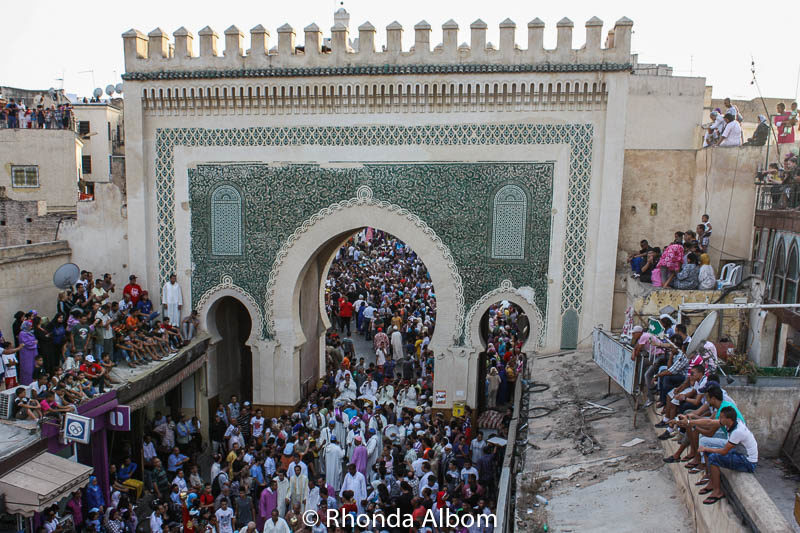 Moussem of Moulay Idriss II: A Colorful Festival in Fes Morocco 8 The main gate of the old medina in Fes during a festival