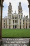 This is University of Oxford in England. It is one of a series of photos of a city that offers examples of every English architectural period since the 11th century.
