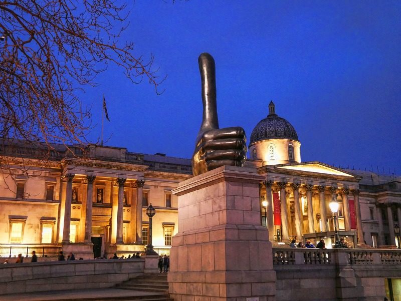 Really Good Thumbs Up Sculpture in London England
