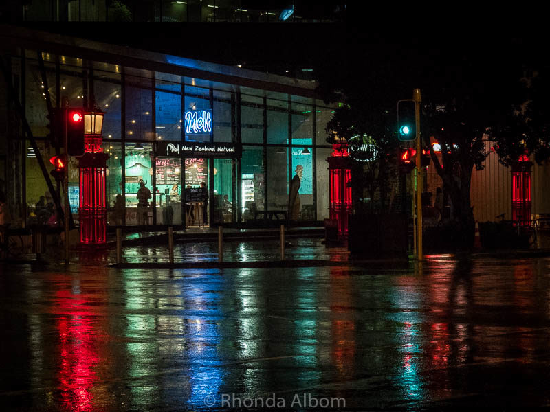 40 Rainy Day Indoor Activities in Auckland New Zealand 37 City lights on a busy corner in Auckland New Zealand