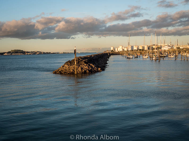 The entrance to Westhaven Marina in Auckland New Zealand