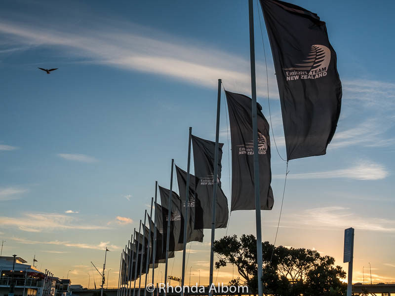 Flags fly proudly in support of Emirates Team New Zealand