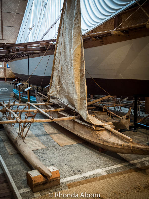 Polynesian Outrigger Canoes Close Up: In the Museum and on the Water 9 Polynesian outrigger canoes at the Auckland Maritime Museum
