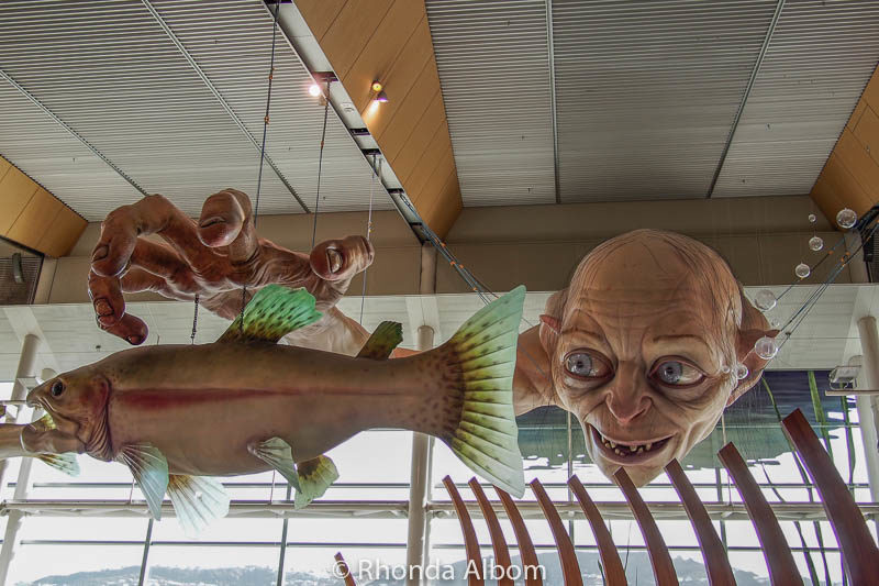 Gollum on display at the Wellington Airport in New Zealand