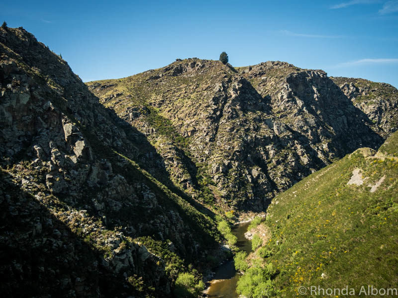 Taieri Gorge Railway in from Dunedin New Zealand