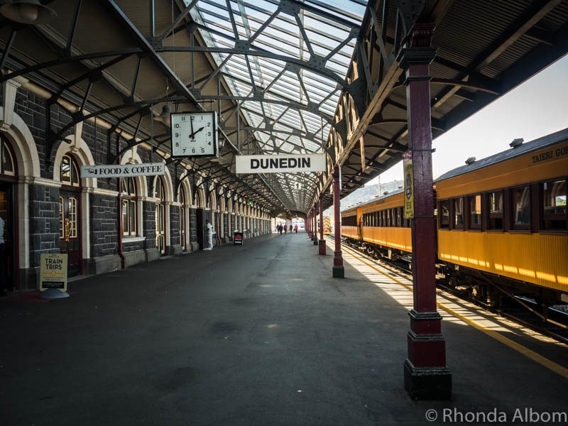 Tracks at the Inside the Dunedin Train Station, Dunedin New Zealand