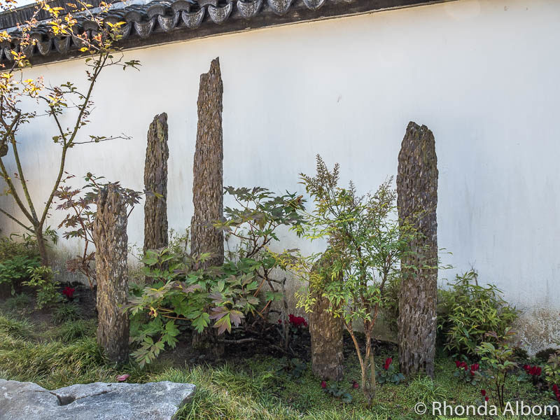 Stalagmites used as decor in the Dunedin Chinese Garden